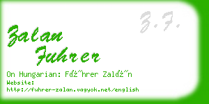 zalan fuhrer business card